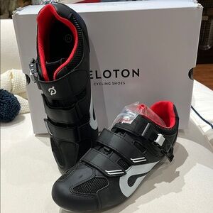 Peloton Men's Cycling Shoes - Black and Red